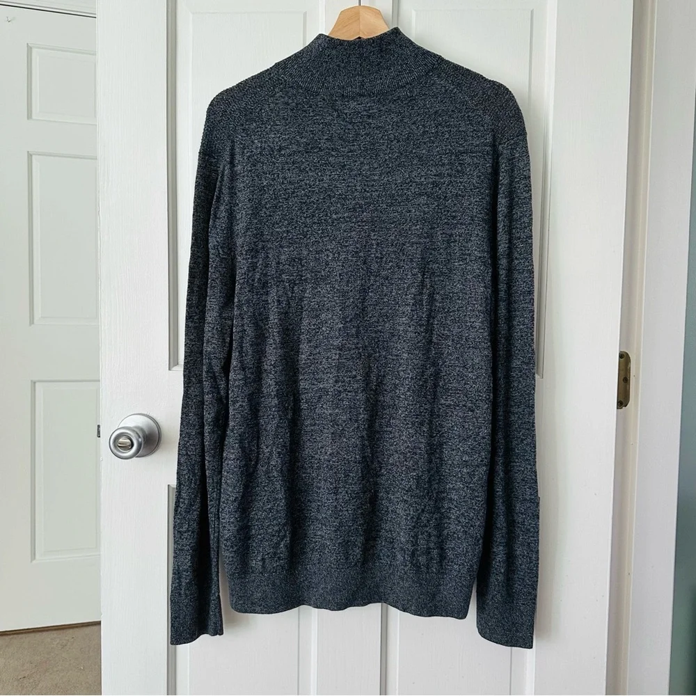 NEW! Banana Republic Men’s Premium Luxe Yarn 1/4 Zip Sweater Charcoal Size L